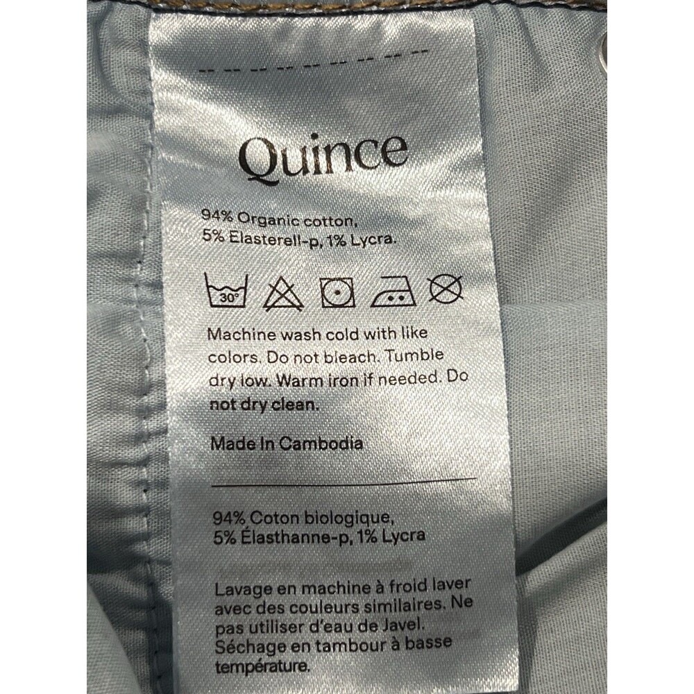 Quince Women Luna Stretch Wide Leg Jeans Midnight Blue 32 - Picture 7 of 11